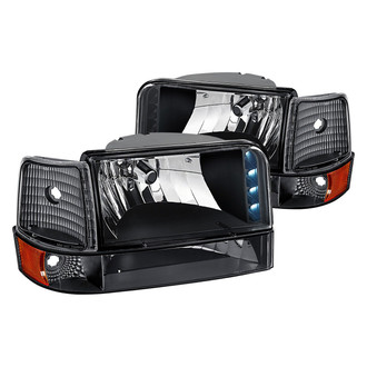 Lumen® - Black Euro Headlights with Parking LEDs