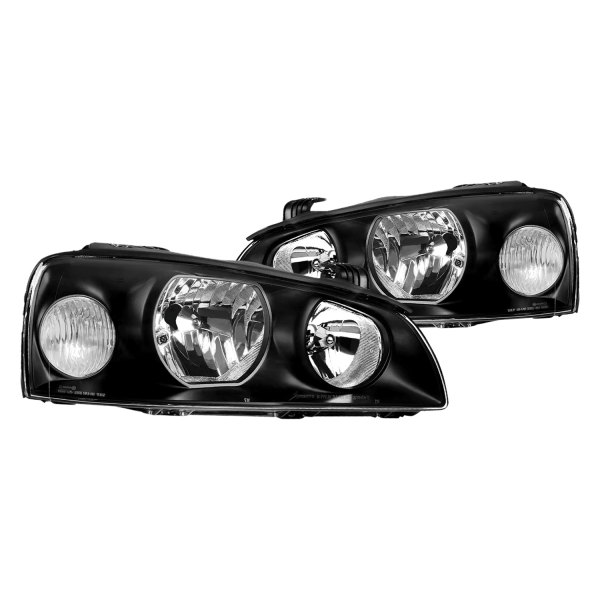 Lumen® - Black Factory Style Headlights, Hyundai Elantra