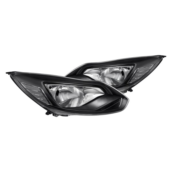 Lumen® - Black Factory Style Headlights, Ford Focus
