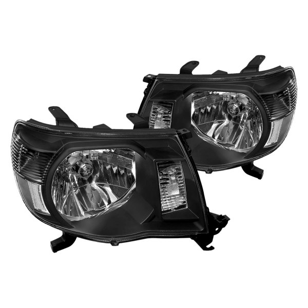 Lumen® - Black Euro Headlights, Toyota Tacoma