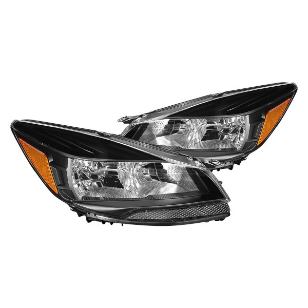 Lumen® - Black Euro Headlights, Ford Escape