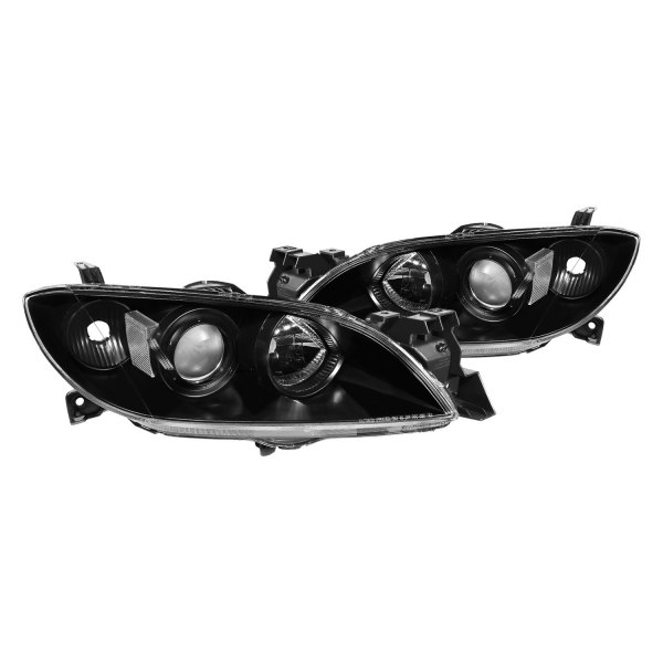 Lumen® - Black Factory Style Headlights, Mazda 3