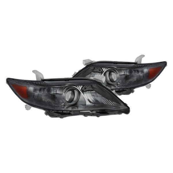 Lumen® - Chrome/Smoke Projector Headlights, Toyota Camry