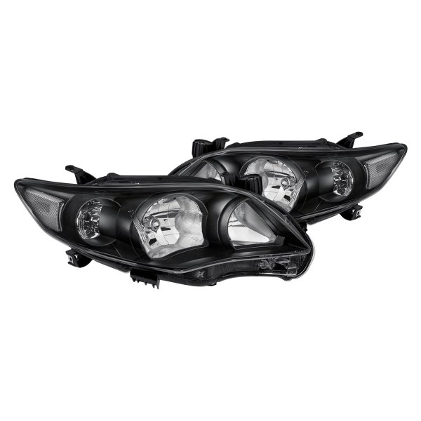 Lumen® - Black Factory Style Headlights, Toyota Corolla