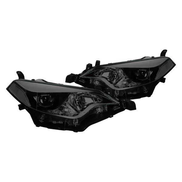Lumen® - Chrome/Smoke Projector LED Headlights, Toyota Corolla
