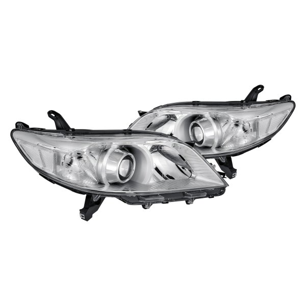 Lumen® - Chrome Factory Style Projector Headlights, Toyota Sienna