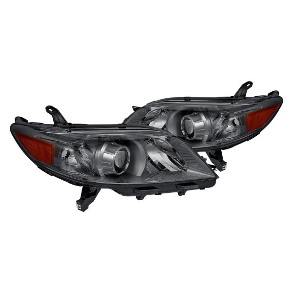 Lumen® - Chrome/Smoke Projector Headlights, Toyota Sienna