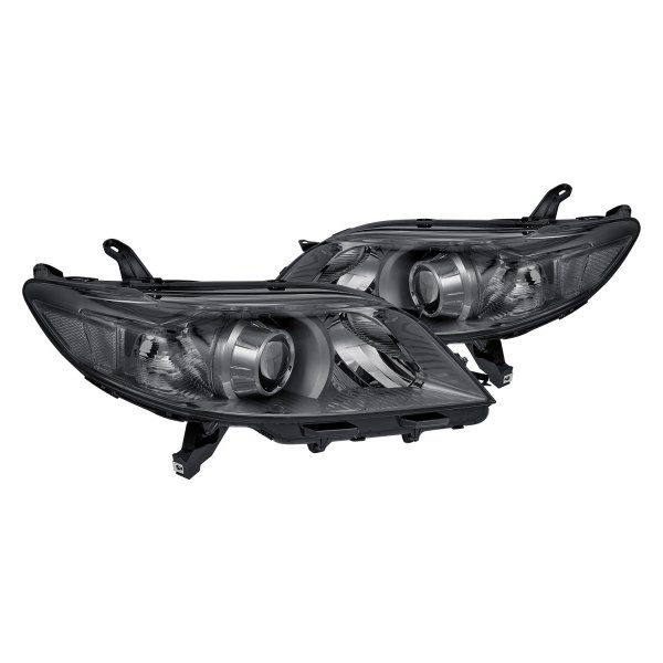 Lumen® - Chrome/Smoke Projector Headlights, Toyota Sienna