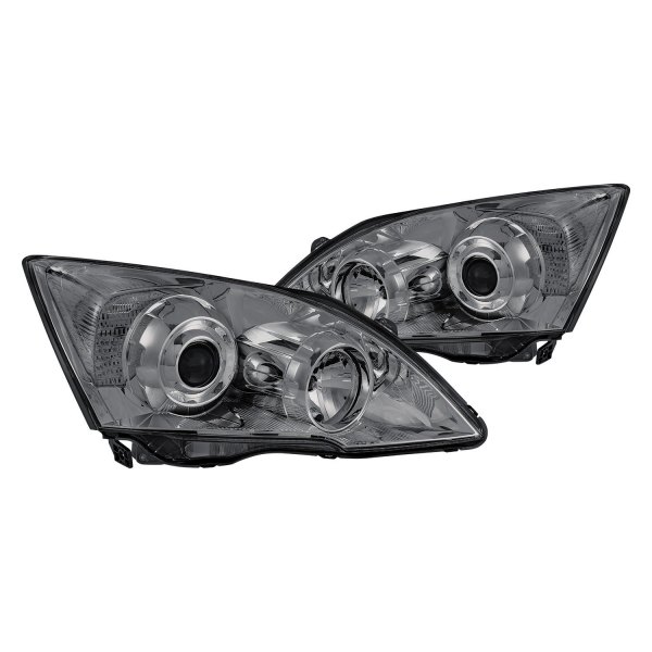 Lumen® - Chrome/Smoke Projector Headlights, Honda CR-V