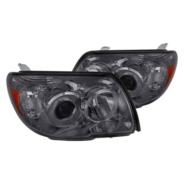 Lumen® - Chrome/Smoke Projector Headlights, Toyota 4Runner