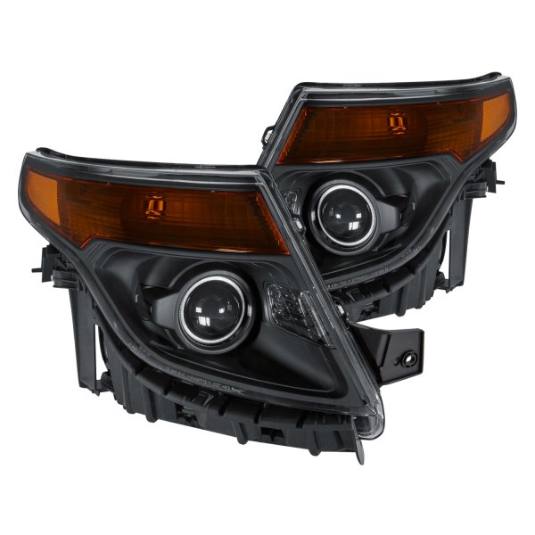 Lumen® - Black Factory Style Projector Headlights, Ford Explorer