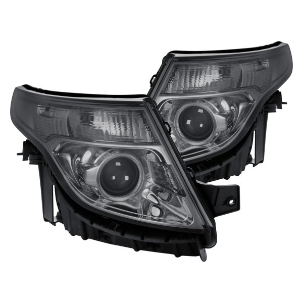 Lumen® - Chrome/Smoke Projector Headlights, Ford Explorer