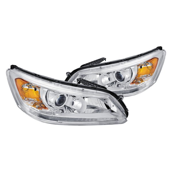 Lumen® - Chrome Factory Style Projector Headlights, Honda Accord