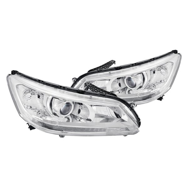 Lumen® - Chrome Factory Style Projector Headlights, Honda Accord
