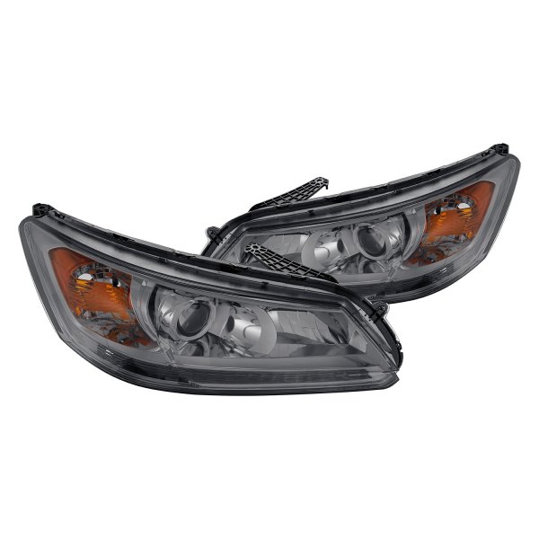 Lumen® - Chrome/Smoke Projector Headlights, Honda Accord