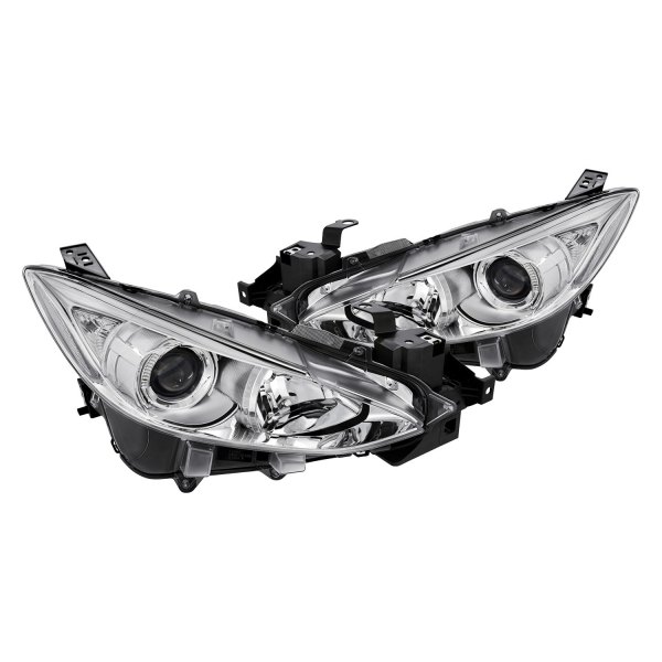 Lumen® - Chrome Projector Headlights, Mazda 3