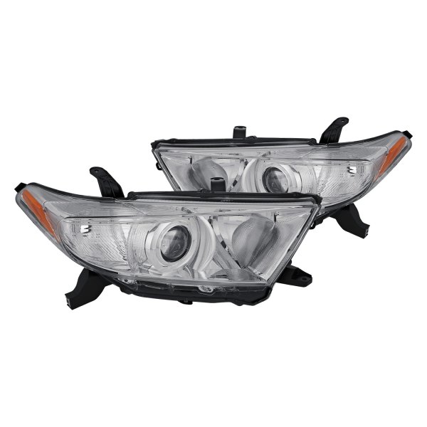 Lumen® - Chrome Factory Style Projector Headlights, Toyota Highlander