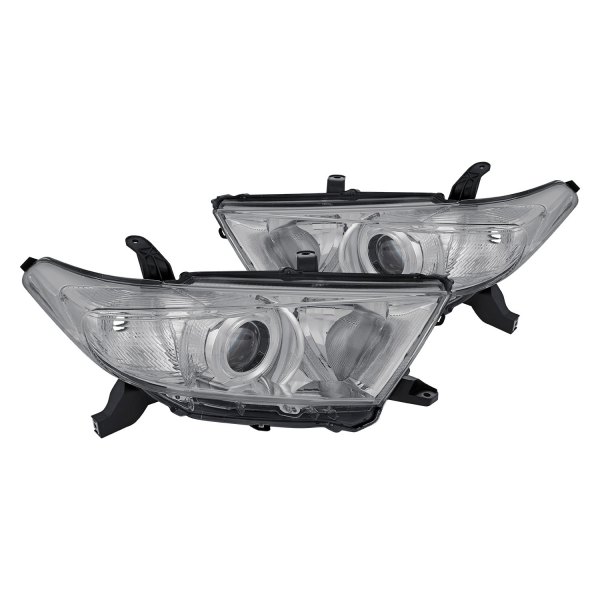 Lumen® - Chrome Factory Style Projector Headlights, Toyota Highlander