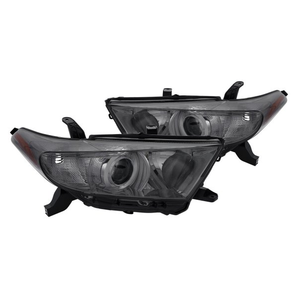 Lumen® - Chrome/Smoke Projector Headlights, Toyota Highlander