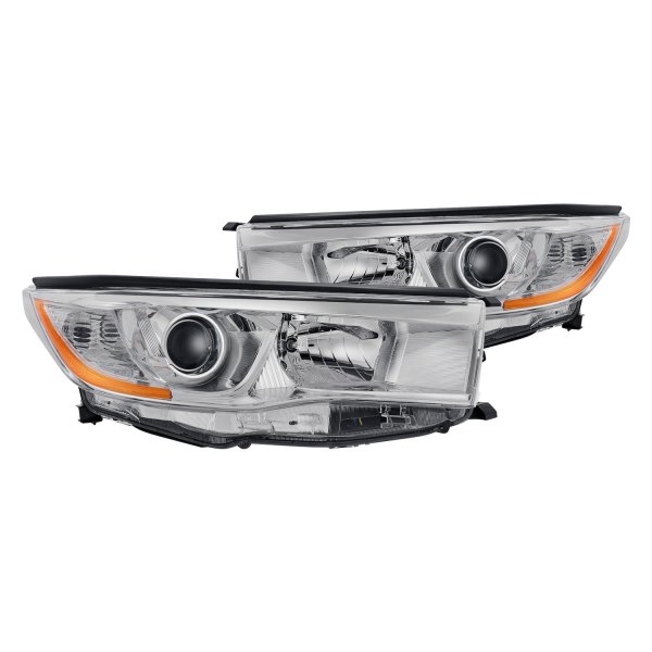 Lumen® - Chrome Factory Style Projector Headlights, Toyota Highlander