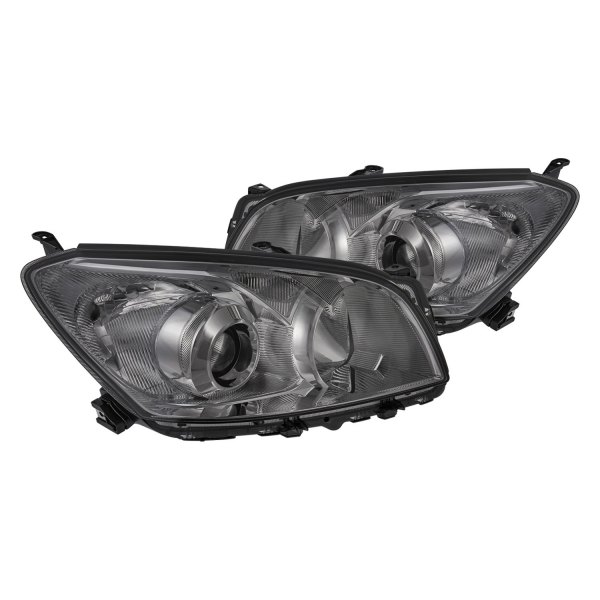 Lumen® - Chrome/Smoke Projector Headlights, Toyota RAV4