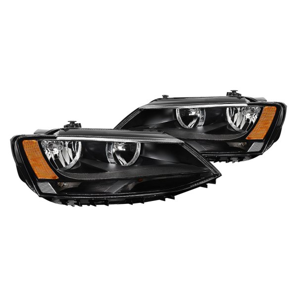 Lumen® - Black Euro Headlights, Volkswagen Jetta