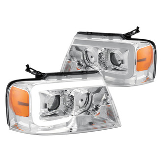 Lumen® - Chrome LED DRL Bar Projector Headlights
