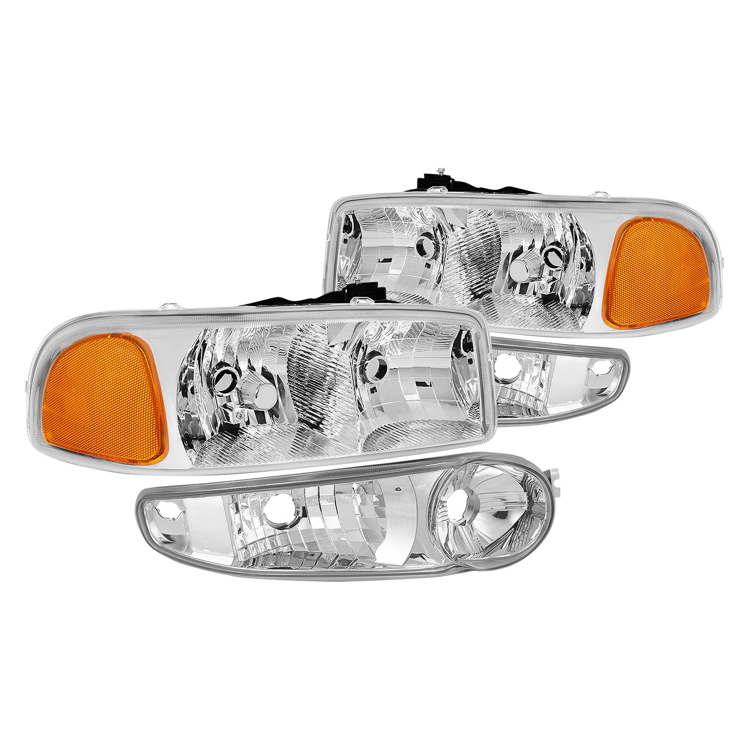 Lumen® GMC Yukon XL Denali 2004 Chrome Factory Style Headlights with