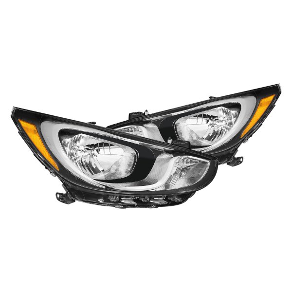 Lumen® - Chrome Factory Style Headlights, Hyundai Accent