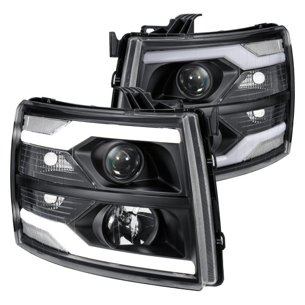 Lumen® - Black LED DRL Bar Projector Headlights
