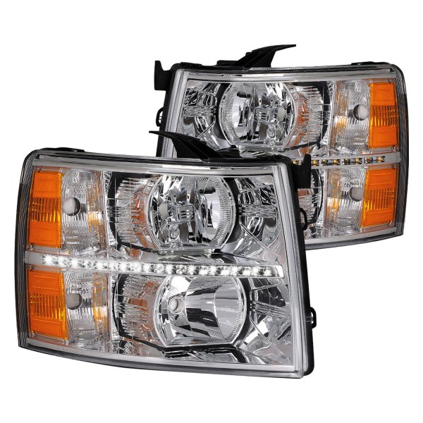 Lumen® - Chrome Euro Headlights with Parking LEDs