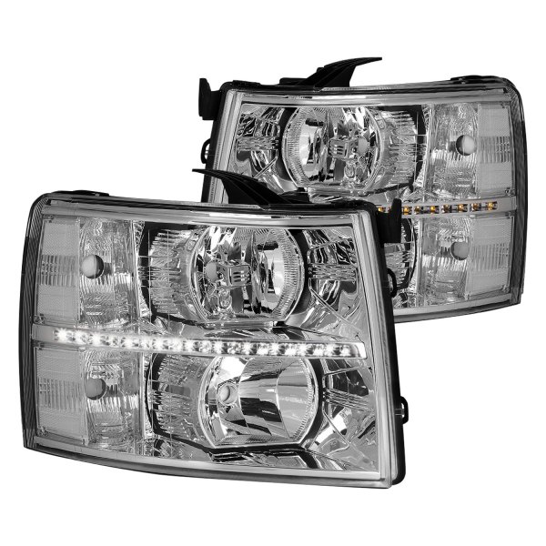Lumen® - Chrome Euro Headlights with Parking LEDs