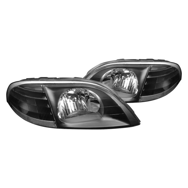 Lumen® - Black Euro Headlights, Ford Windstar