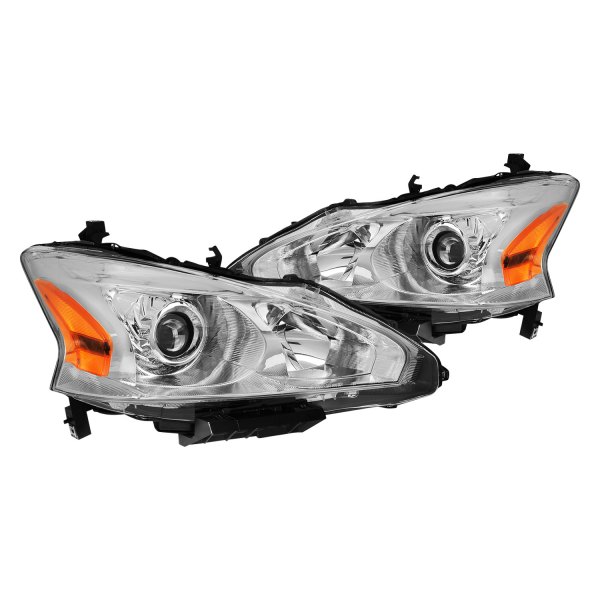 Lumen® - Chrome Euro Headlights, Nissan Altima