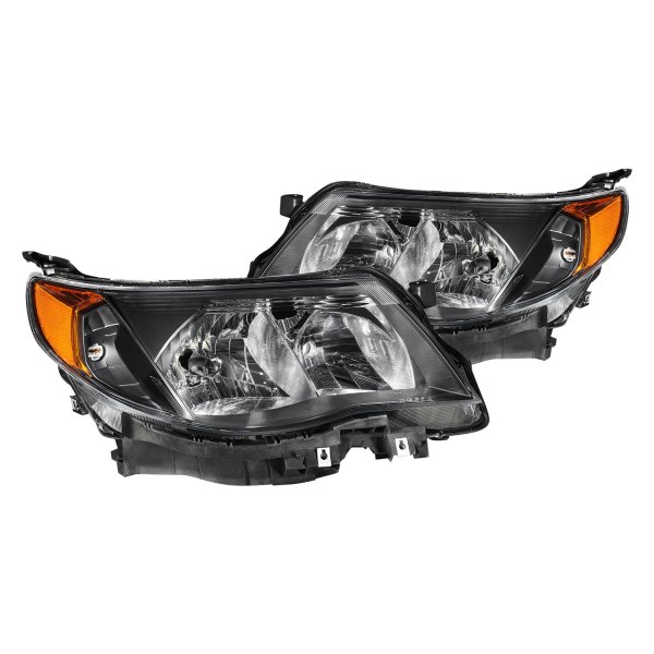 Lumen® - Black Euro Headlights, Subaru Forester