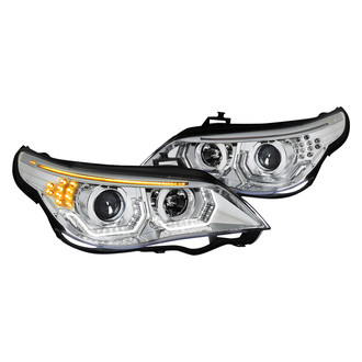 Lumen® - Chrome DRL Bar Projector Headlights with LED Turn Signal