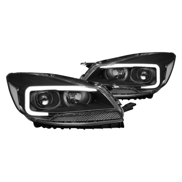Lumen® - Black LED DRL Bar Projector Headlights, Ford Escape