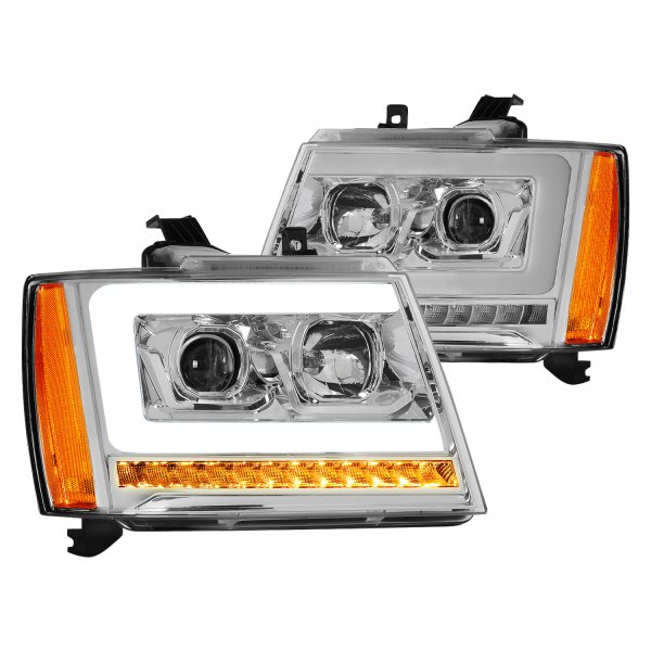 Lumen® - Chrome DRL Bar Projector Headlights with Sequential LED Turn Signal