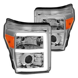 Lumen® - Chrome LED DRL Bar Projector Headlights