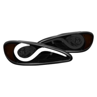 Lumen® - Black/Smoke LED DRL Bar Projector Headlights