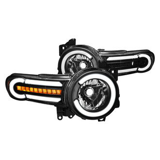 Lumen® - Black DRL Bar Headlights with Sequential LED Turn Signal