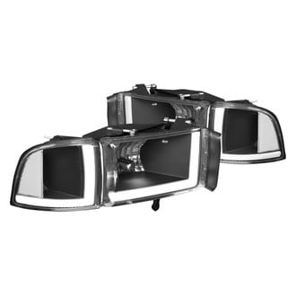 Lumen® - Black LED DRL Bar Headlights with Turn Signal/Corner Lights