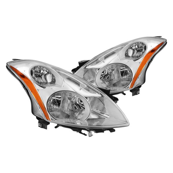 Lumen® - Chrome Factory Style Projector Headlights, Nissan Altima