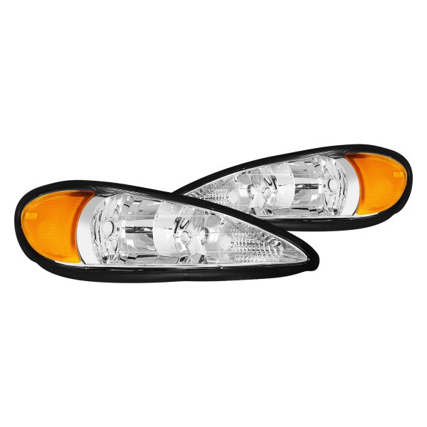 Lumen® - Chrome Factory Style Headlights, Pontiac Grand Am