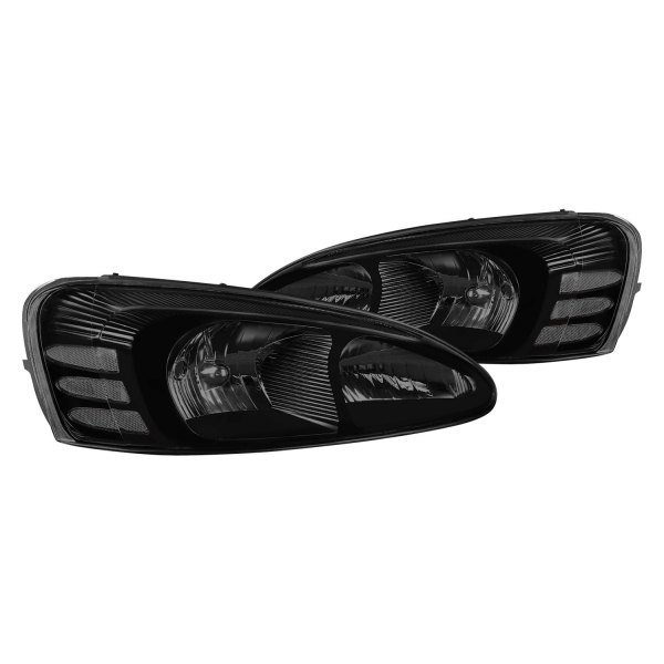 Lumen® - Black/Smoke Euro Headlights, Pontiac Grand Prix