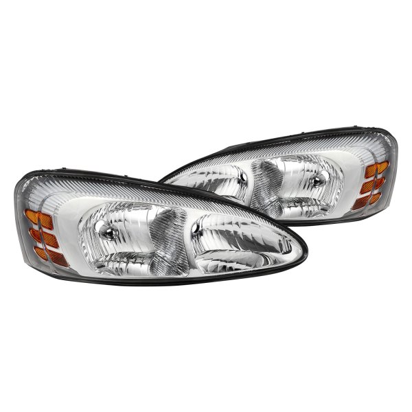 Lumen® - Chrome Euro Headlights, Pontiac Grand Prix