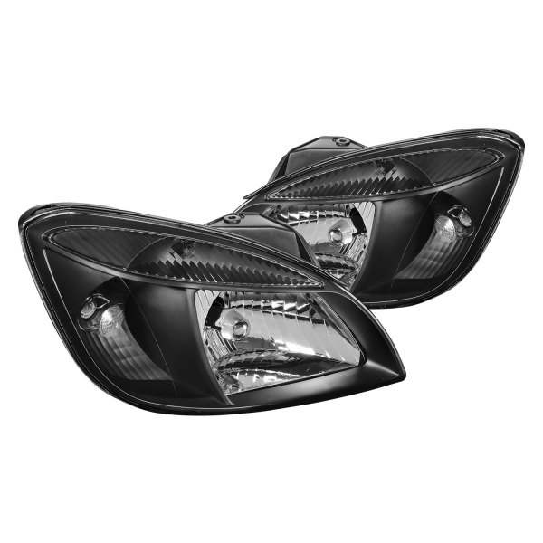 Lumen® - Black Euro Headlights, Kia Rio
