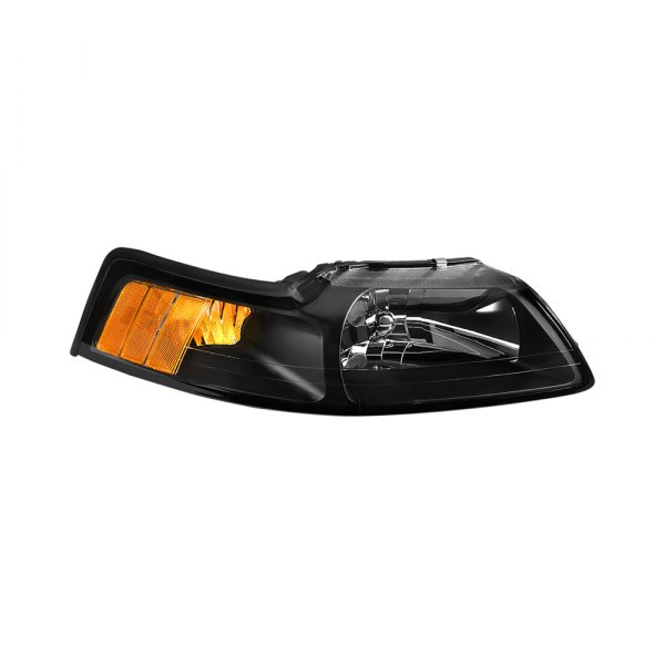 Lumen® - Passenger Side Black Euro Headlight, Ford Mustang