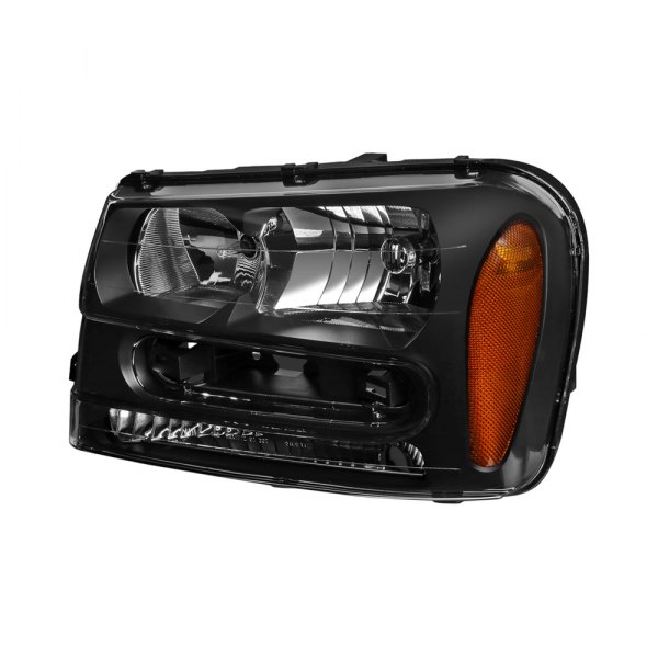 Lumen® - Driver Side Black Factory Style Headlight, Chevy Trailblazer