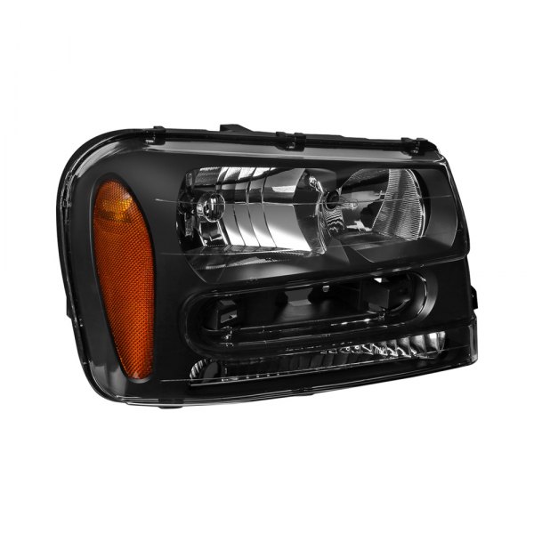 Lumen® - Passenger Side Black Factory Style Headlight, Chevy Trailblazer